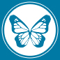 A stylized version of monarch wings forms the Xerces Society's endangered species program icon.