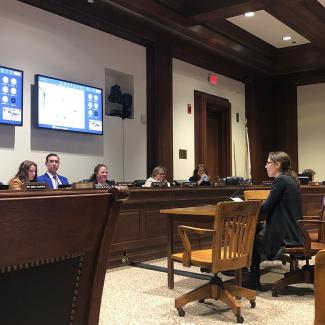 Xerces staff testifying to officials 